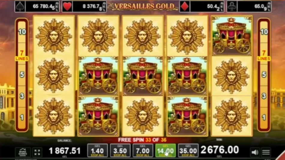 Versailles Gold - იდეალური ბონუსი !